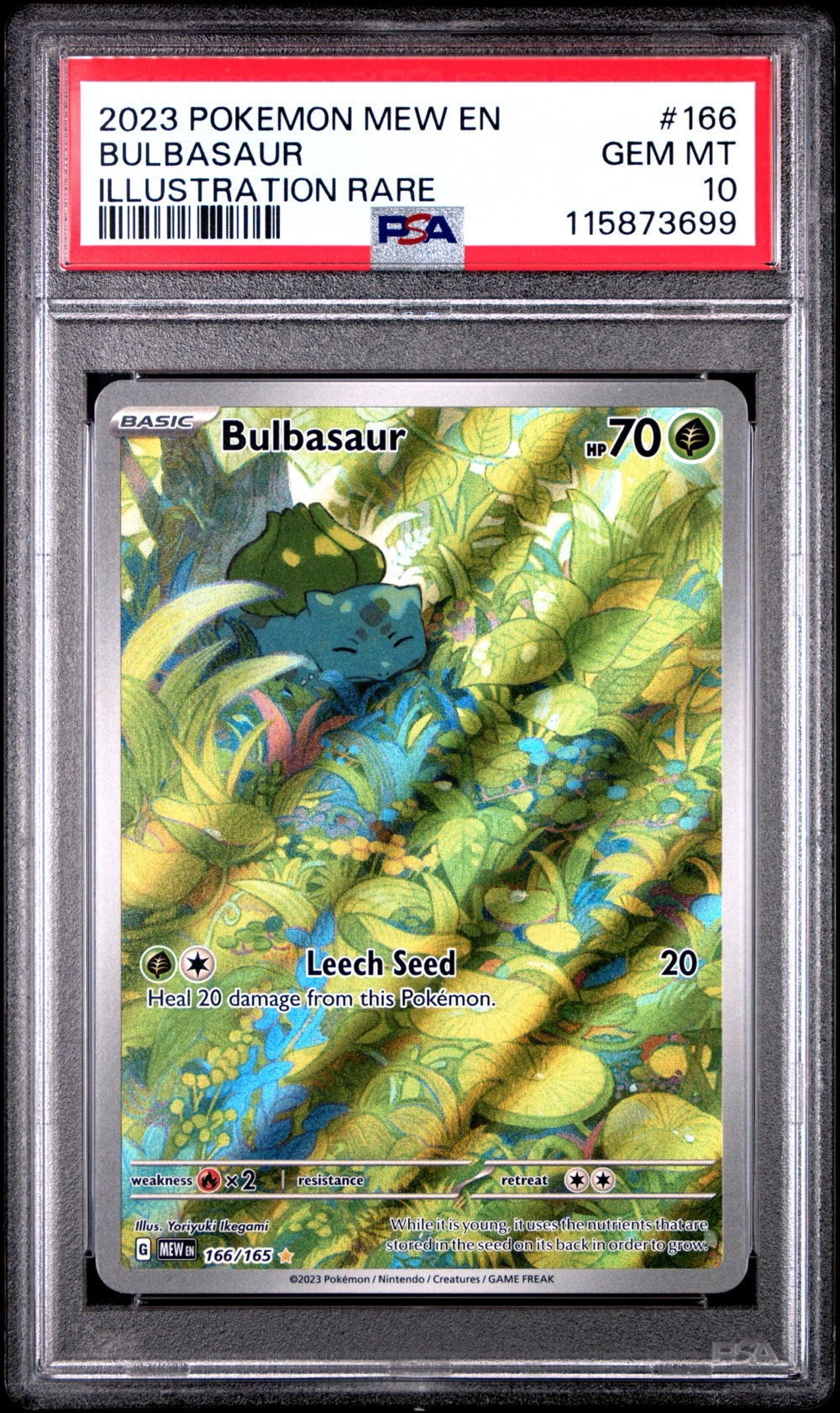 2023 #166 Bulbasaur PSA 10 Mew EN-151 Pokemon