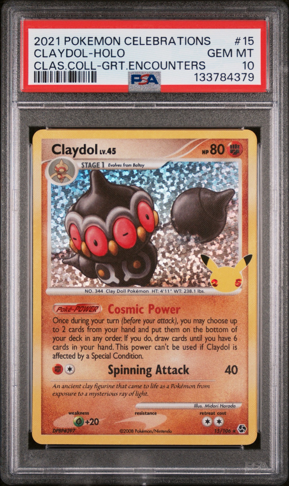 Claydol Holo (Celebrations Classic #15) · Member reward
