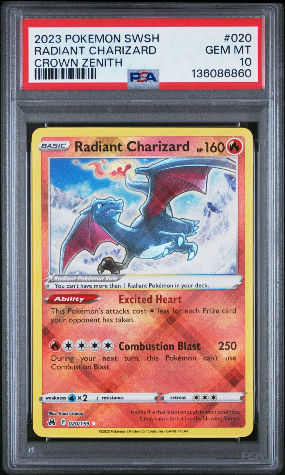 Radiant Charizard (Crown Zenith #020) · Member reward