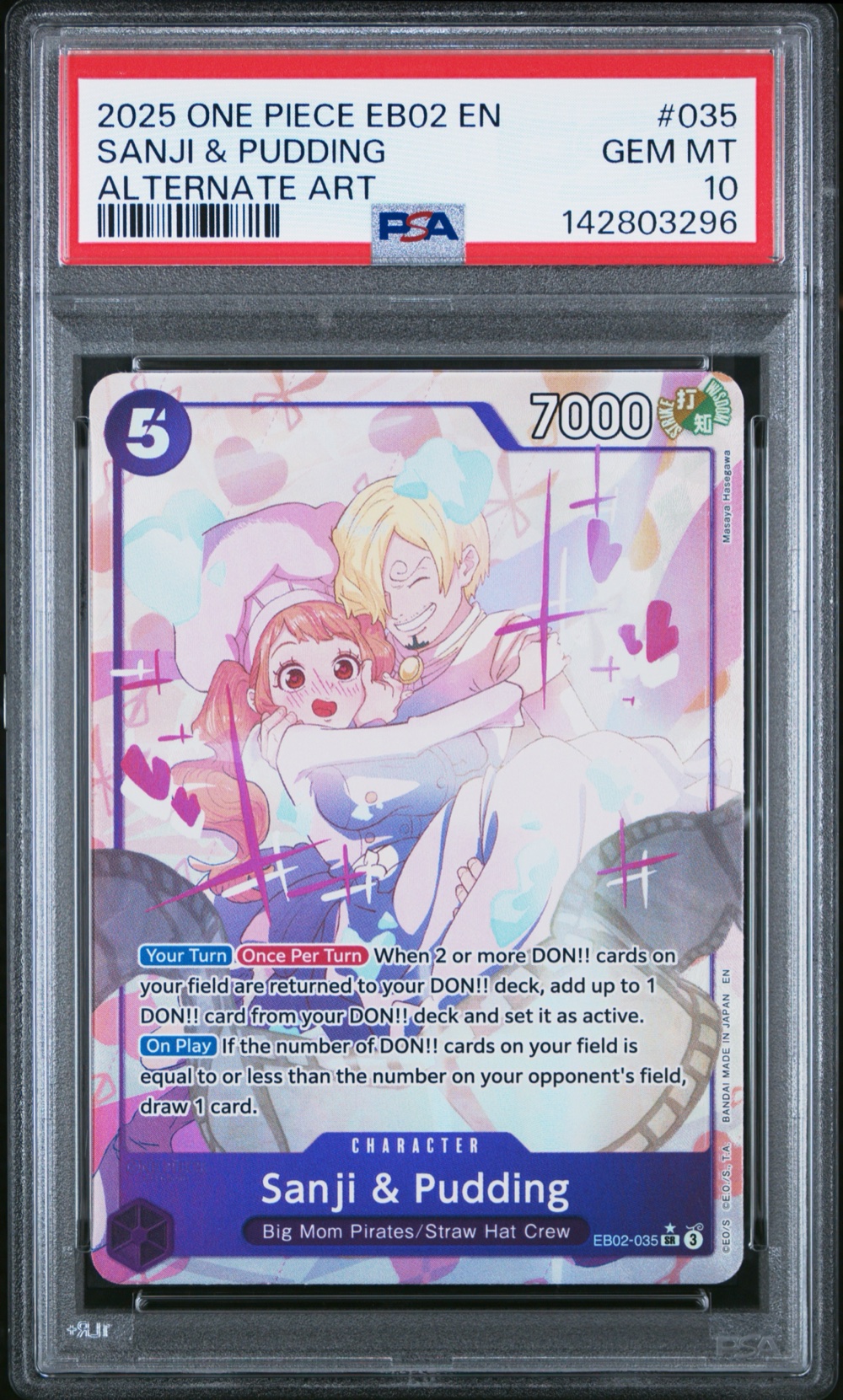 2025 #035 Sanji & Pudding PSA 10 One Piece EB02-Extra Booster -Anime 25th Collection-