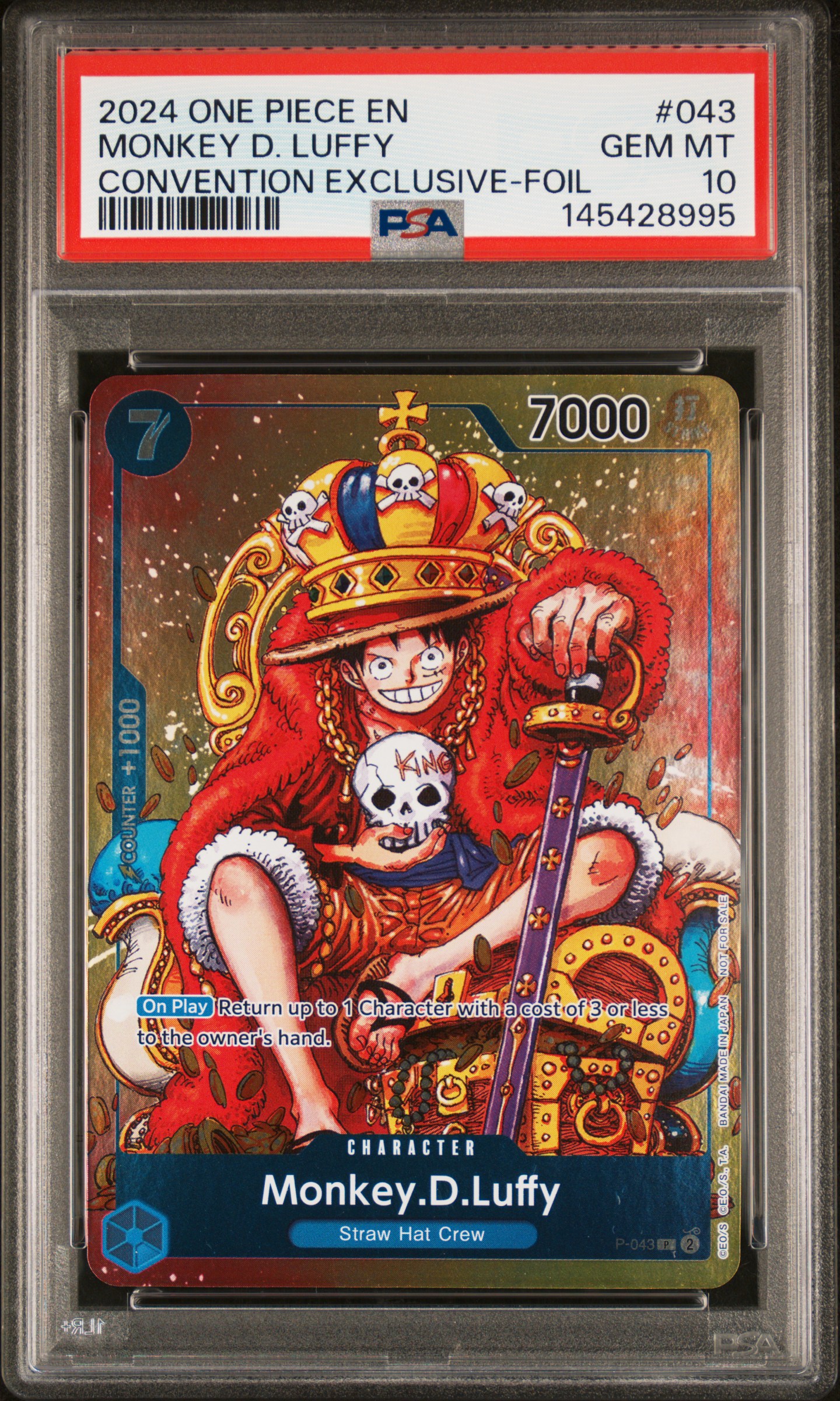 2024 #043 Monkey D. Luffy PSA 10 One Piece Promos