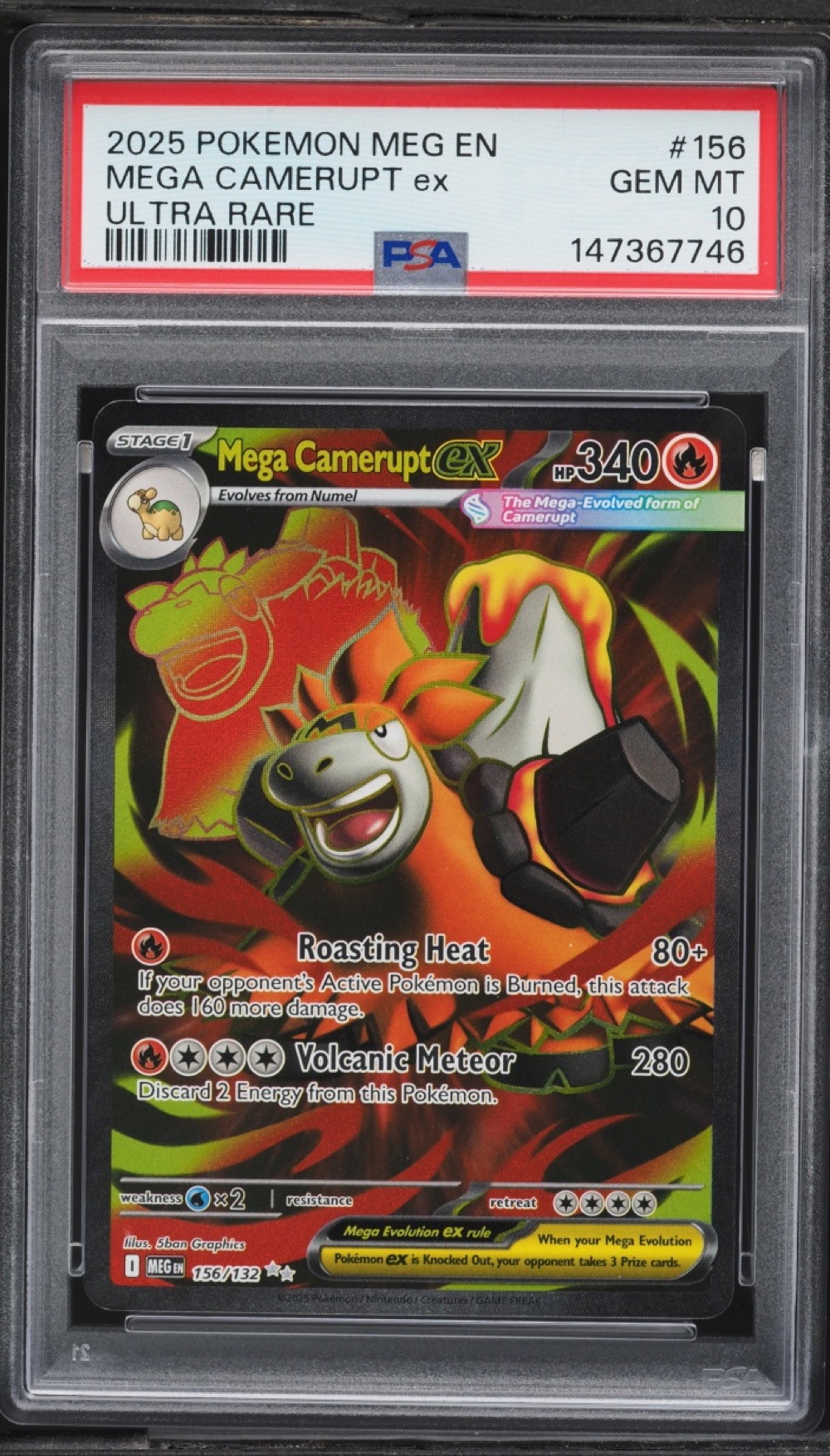 Mega Camerupt EX Full Art (Mega Evolution #156) · Member reward