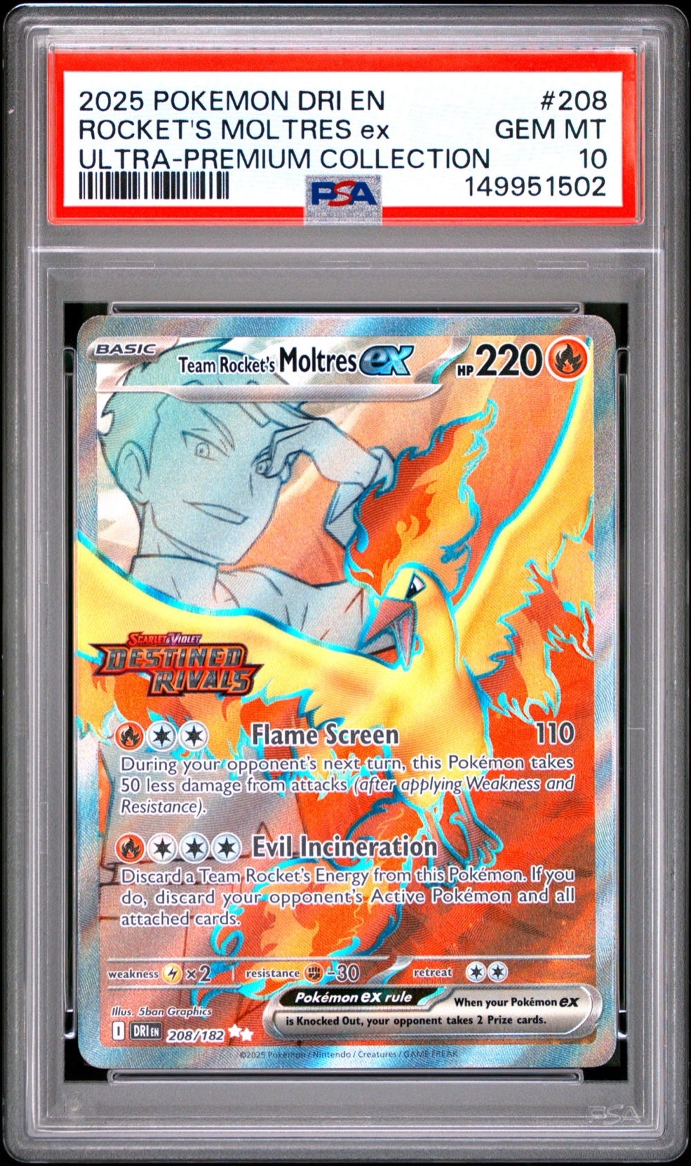 Team Rocket's Moltres EX (Destined Rivals #208) · Member reward