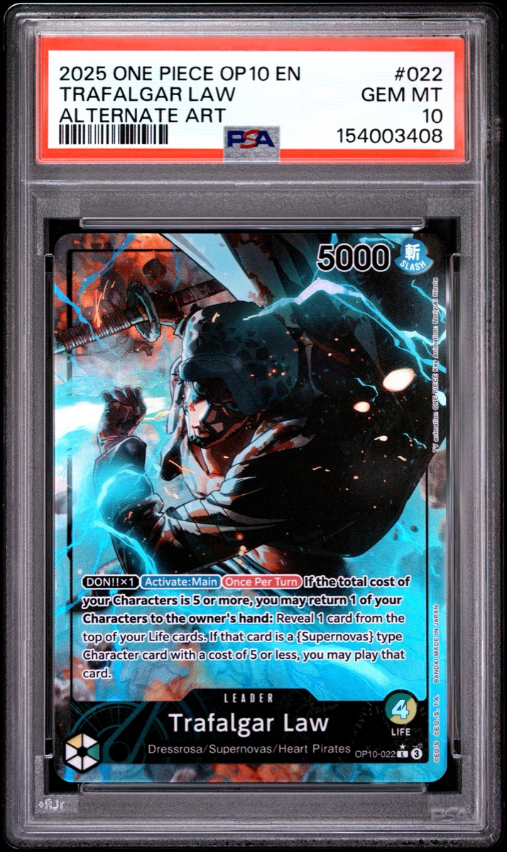 2025 #022 Trafalgar Law PSA 10 One Piece OP10-Royal Blood