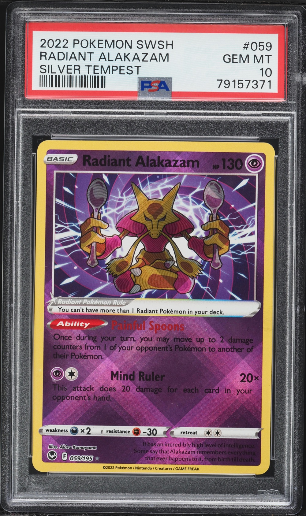Radiant Alakazam (Silver Tempest #59) · Member reward