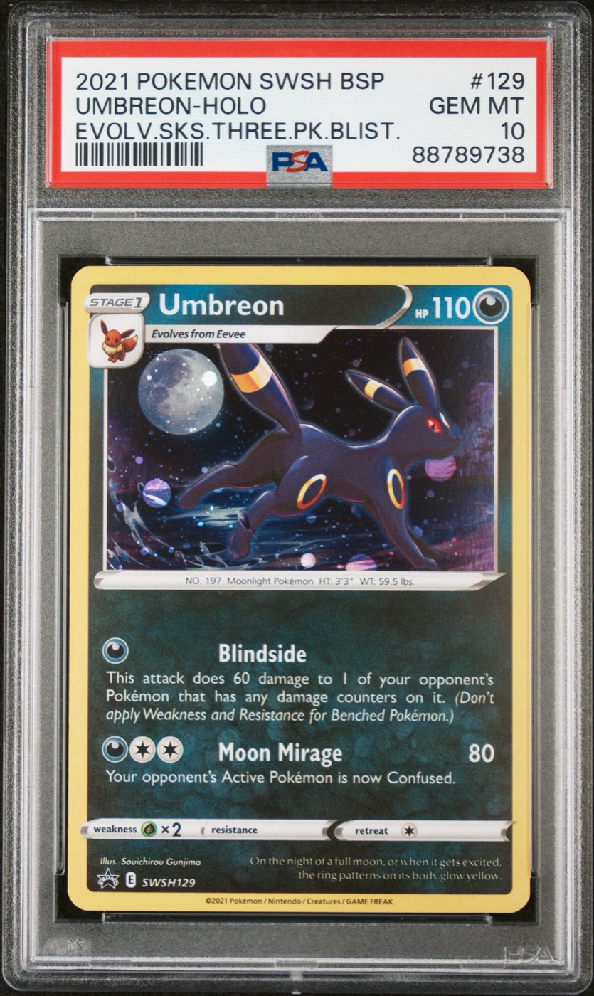 2021 #129 Umbreon-Holo PSA 10 Swsh Black Star Promo Pokemon